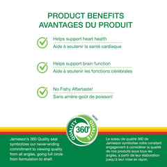 Jamieson Omega-3 softgels nutrition facts panel
