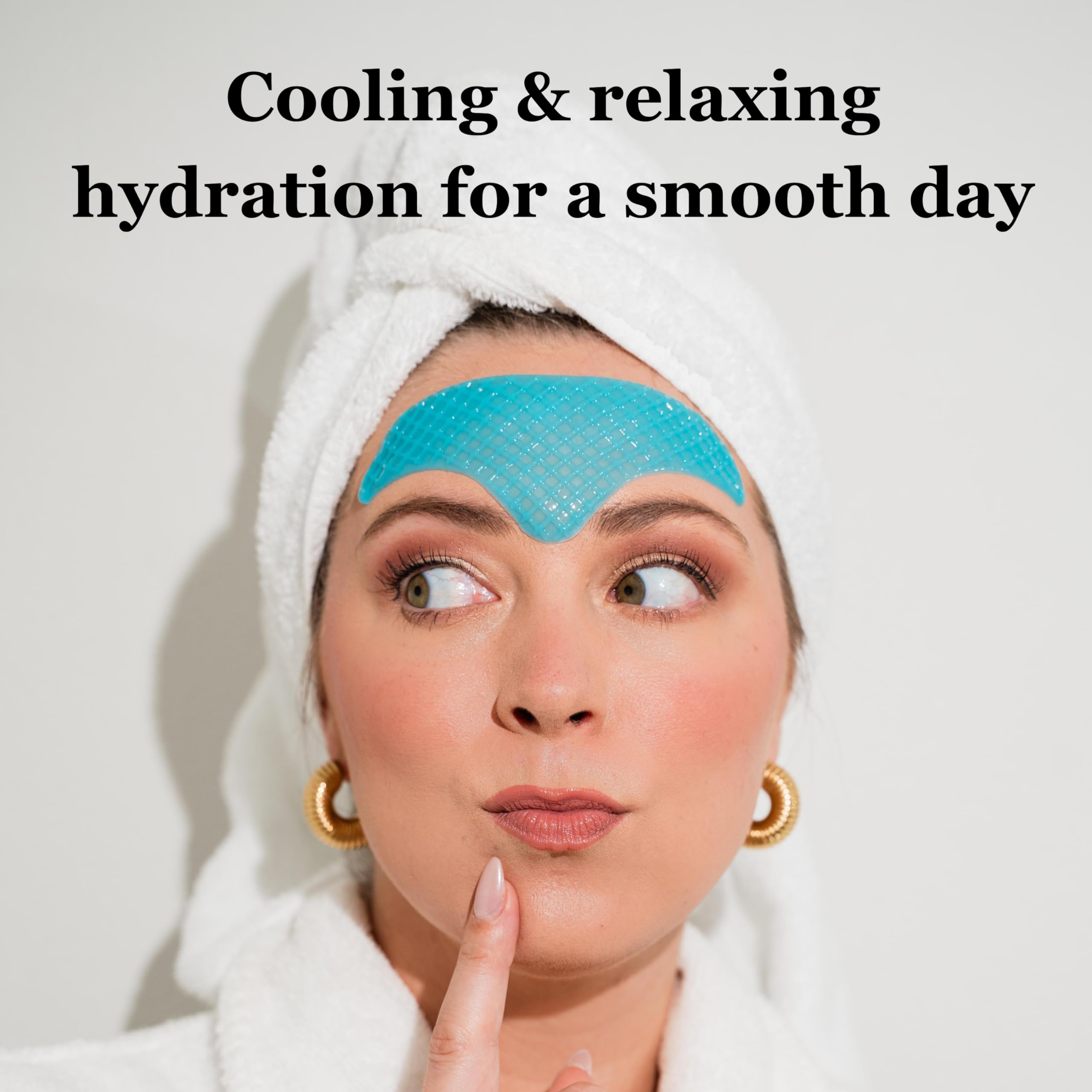 Patch applied on the forehead for overnight use