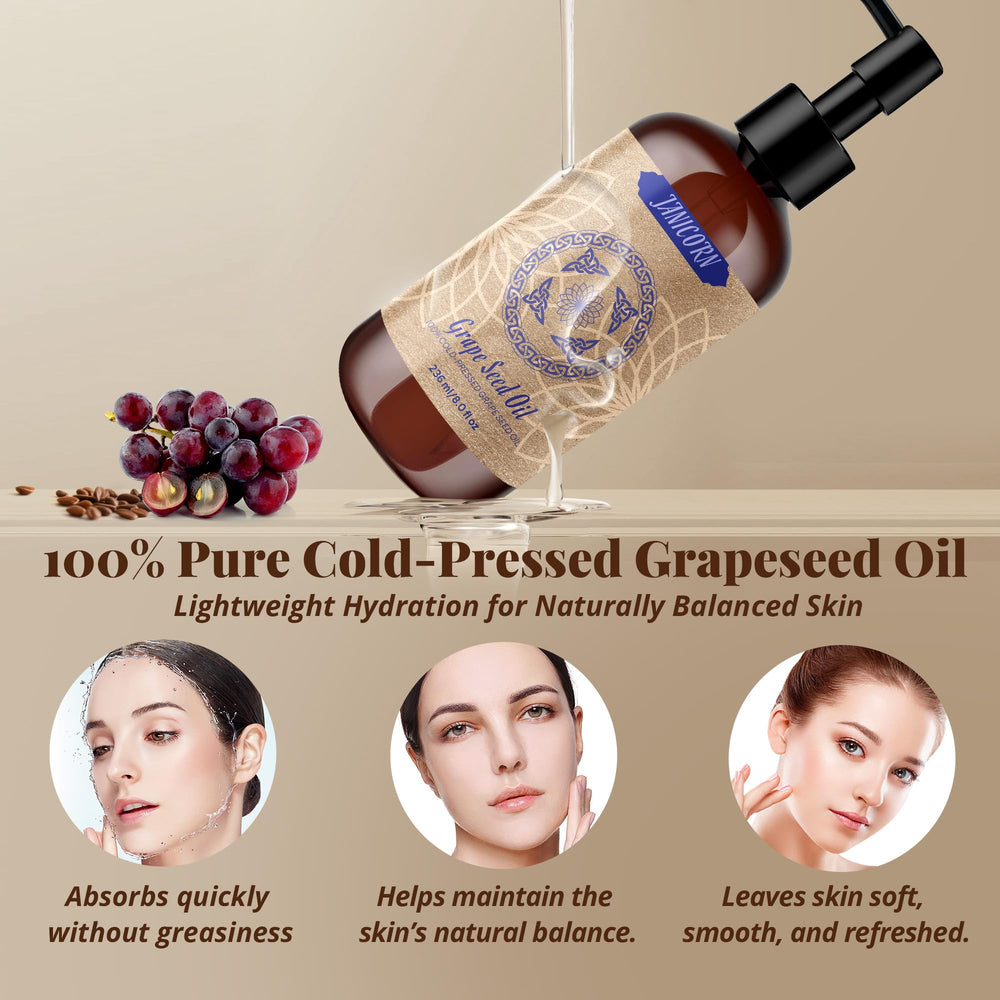 Grapeseed oil for hair hydration