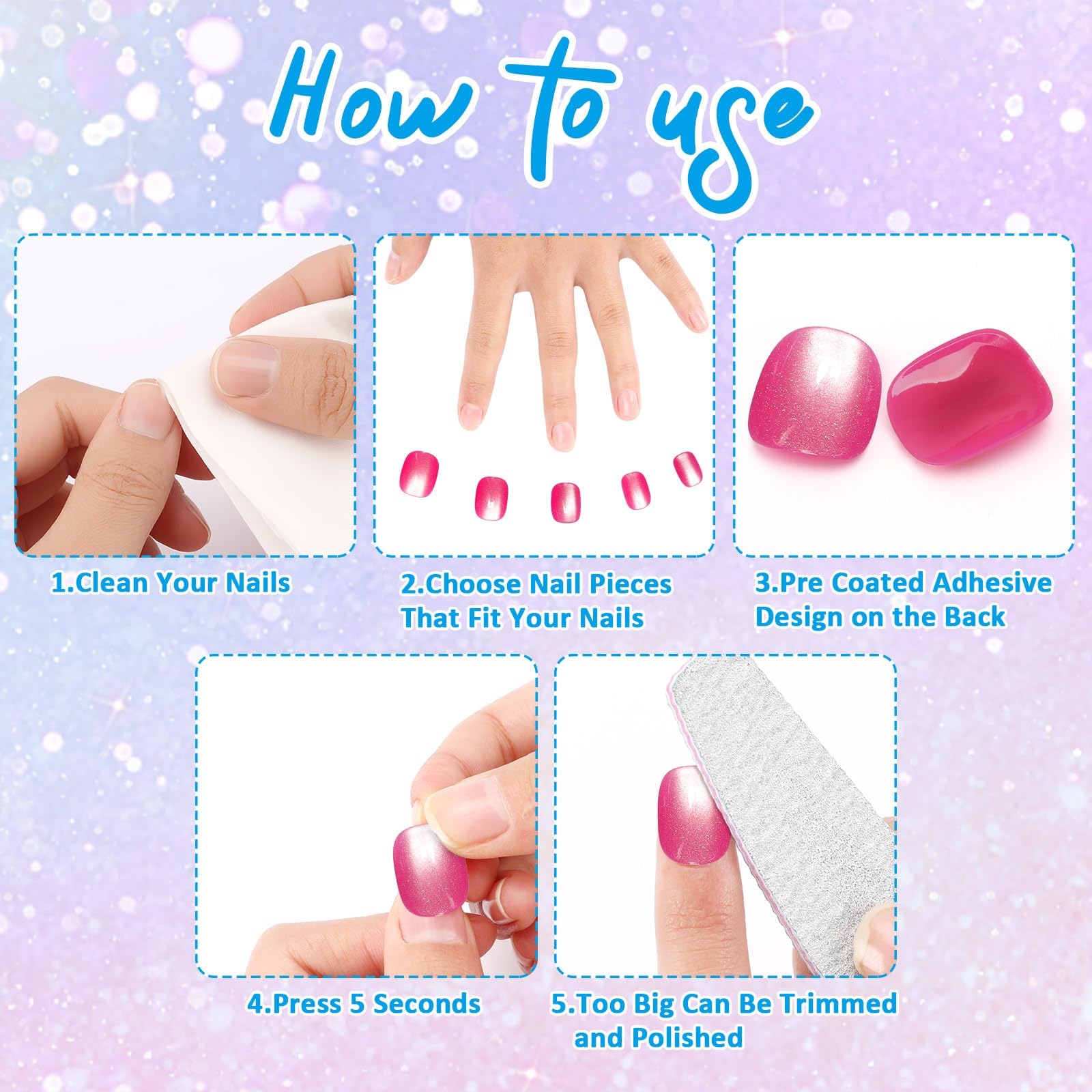 JANYUN pre-glued nails offering durable, easy-wear design