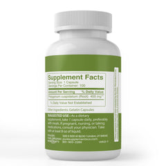 Label highlighting no additives or fillers in Japanese Knotweed capsules