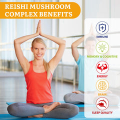 Lifestyle shot: immune support, brain health and energy infographic