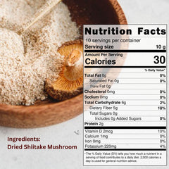 Resealable pouch containing shiitake umami powder