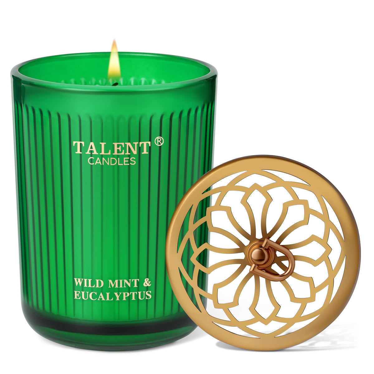 8.4oz traditional-style jar candle with Wild Mint & Eucalyptus fragrance