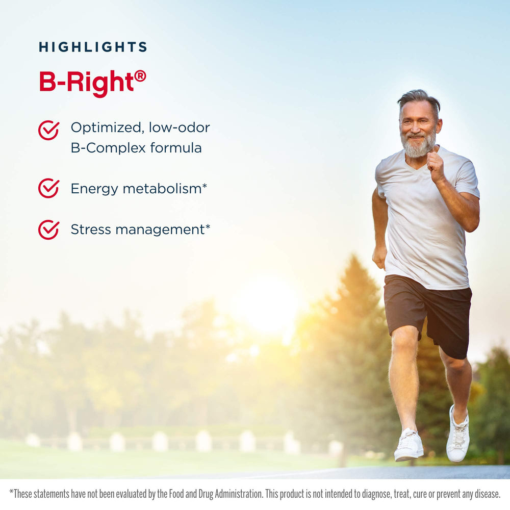 Supplement facts and ingredient panel for Jarrow B-Right