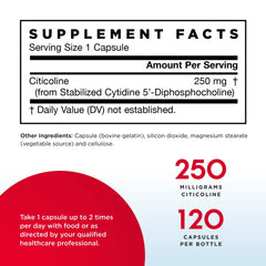 Citicoline CDP Choline capsules close-up