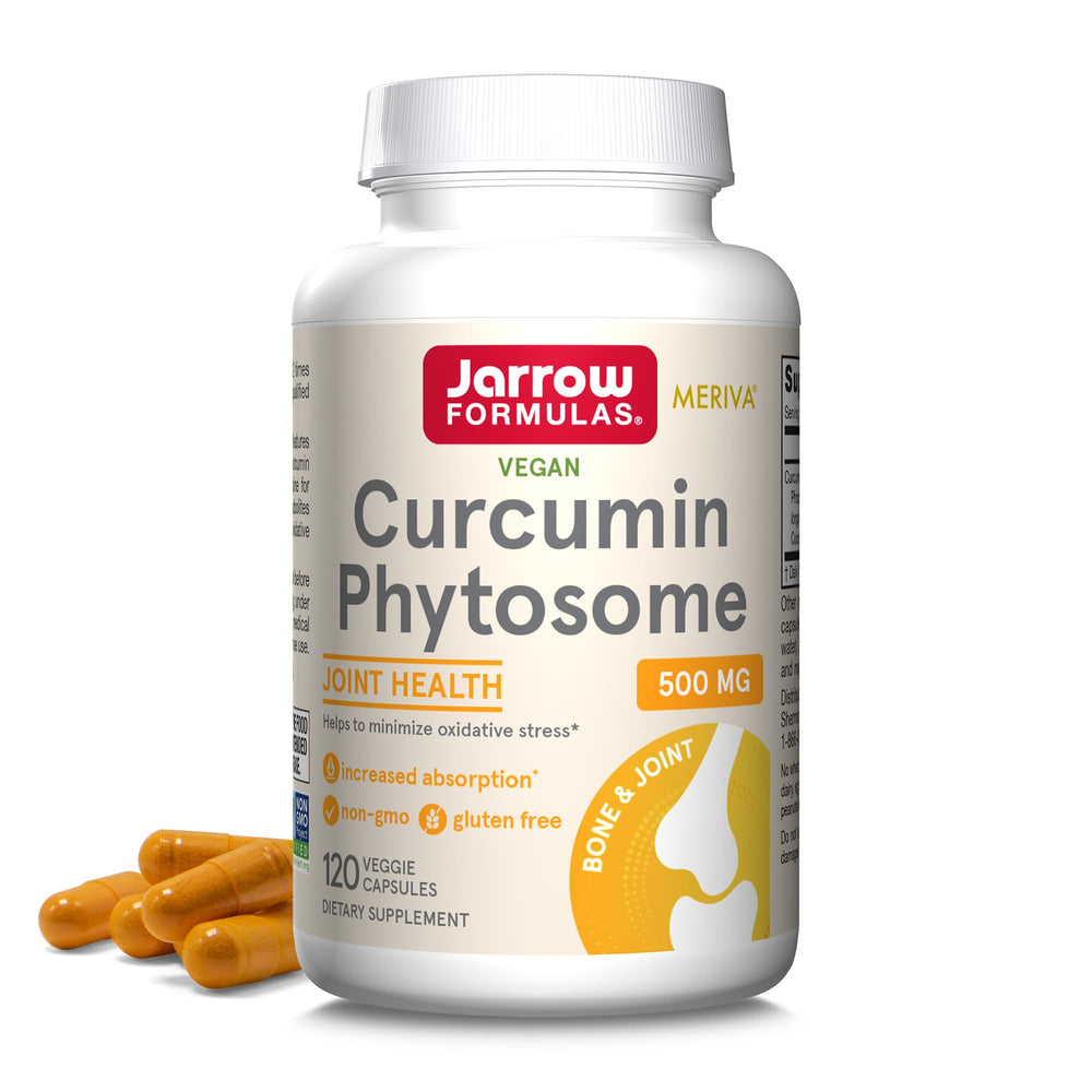 Front view of Jarrow Curcumin Phytosome 500 mg Meriva capsule