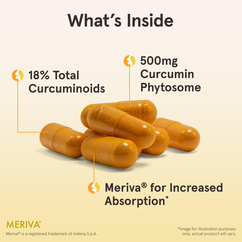 Close-up of Meriva curcumin-phosphatidylcholine capsule
