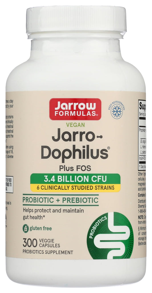 Front view of Jarrow Formulas Jarro-Dophilus + FOS 300 CT bottle