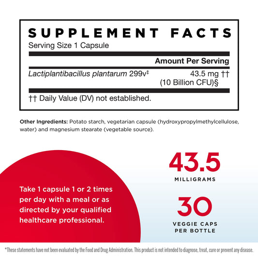 Nutritional label detail for Jarrow Formulas Ideal Bowel Support 2-pack showing 10 Billion CFU