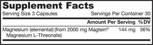 Close-up of MagMind Magnesium L-Threonate bottles in a 3-pack