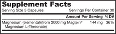 Close-up of MagMind Magnesium L-Threonate bottles in a 3-pack