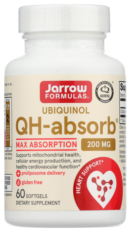 Jarrow Formulas QH-absorb 200 mg Softgels front view