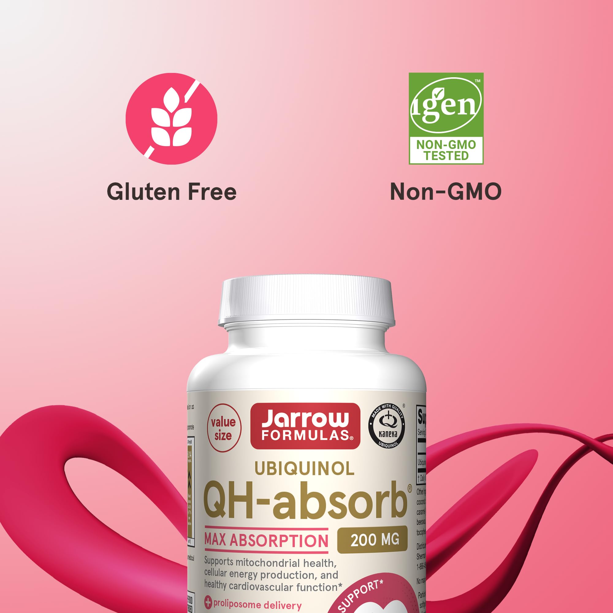 Front label with ingredients of Jarrow QH-Absorb