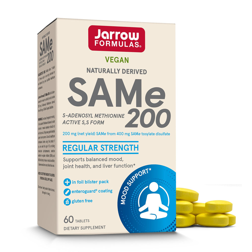 Jarrow SAMe 200 mg bottle front view