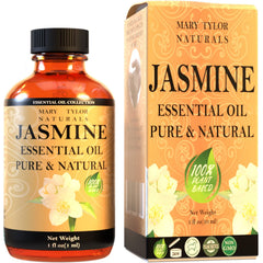 1 oz Jasmine Essential Oil bottle in amber glass with dropper