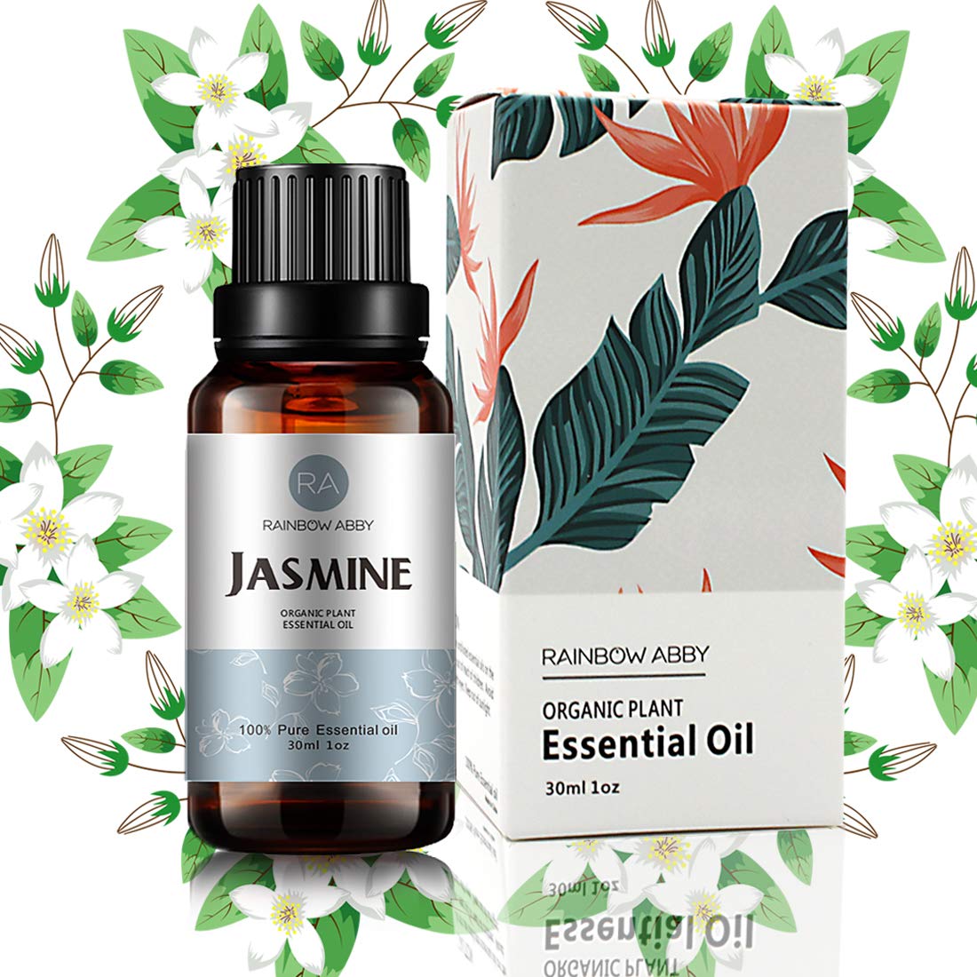 Jasmine Essential Oil 30ml bottle on a white background