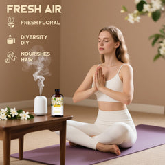 Close-up of Jasmine essential oil bottle