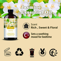 Jasmine fragrance oil packaging and bottle