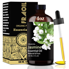 4 oz / 120 ml amber glass bottle of Jasmine Essential Oil