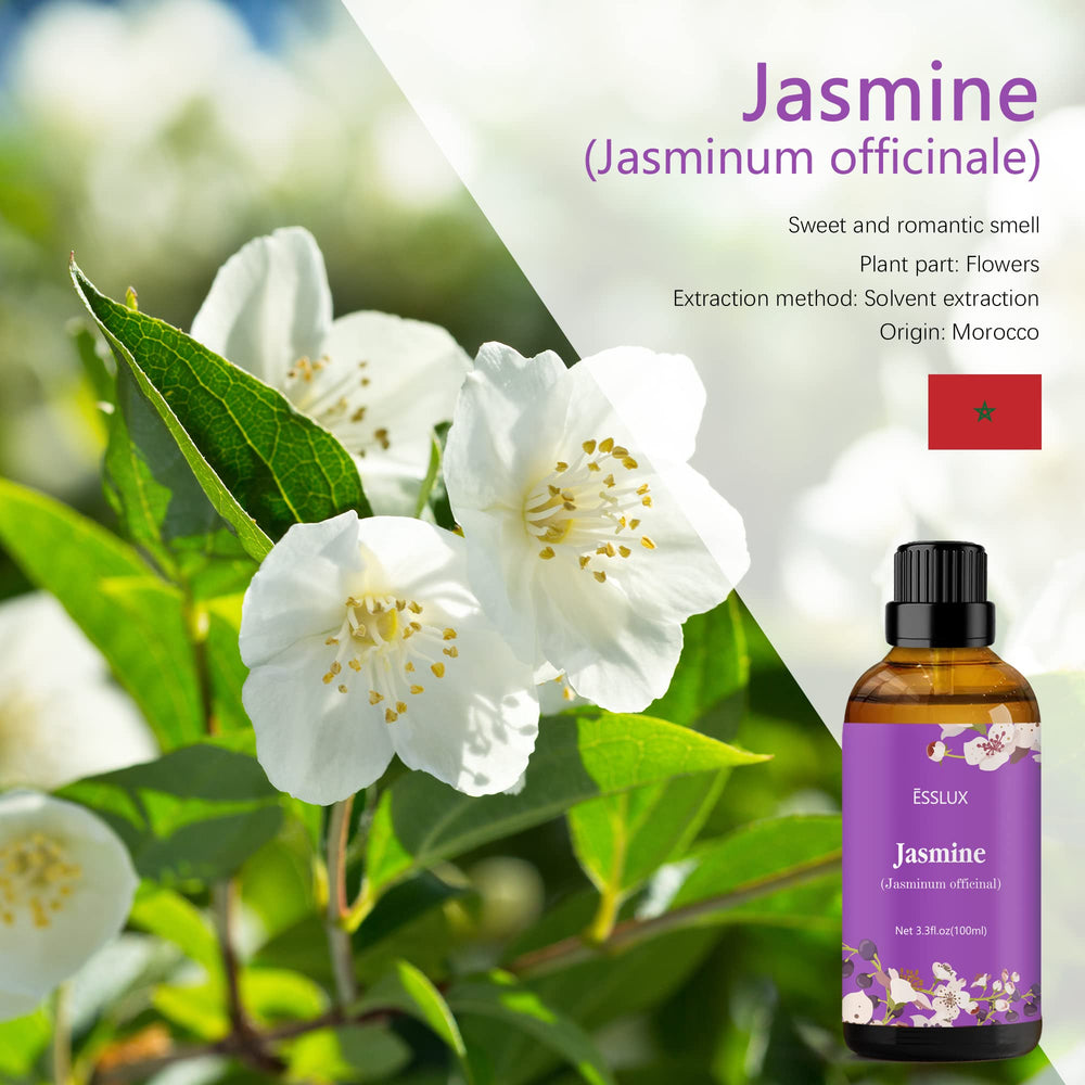 Jasmine essential oil being used with aroma diffuser for home fragrance