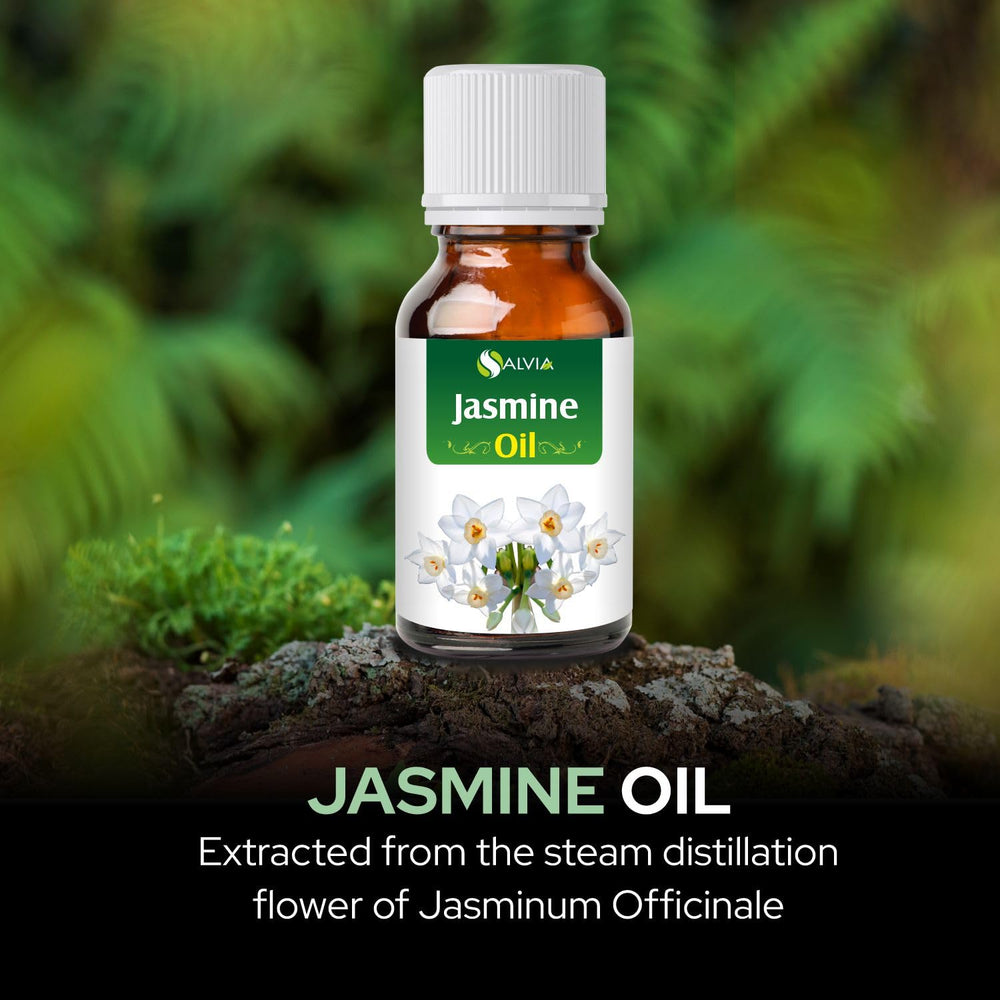 Jasmine essential oil bottle displayed for aromatherapy