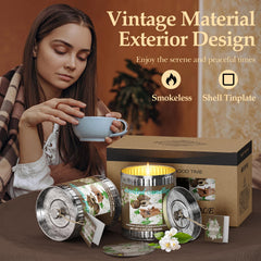 Candle set providing a warm ambience for living spaces