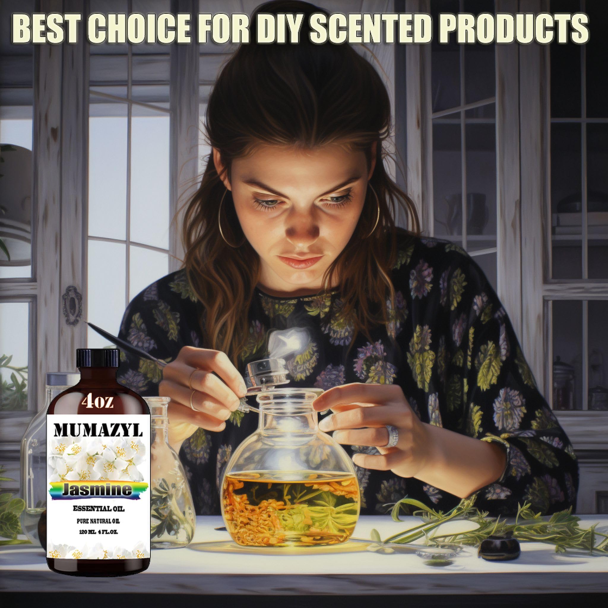 Jasmine essential oil diffuser in a yoga/spa setting