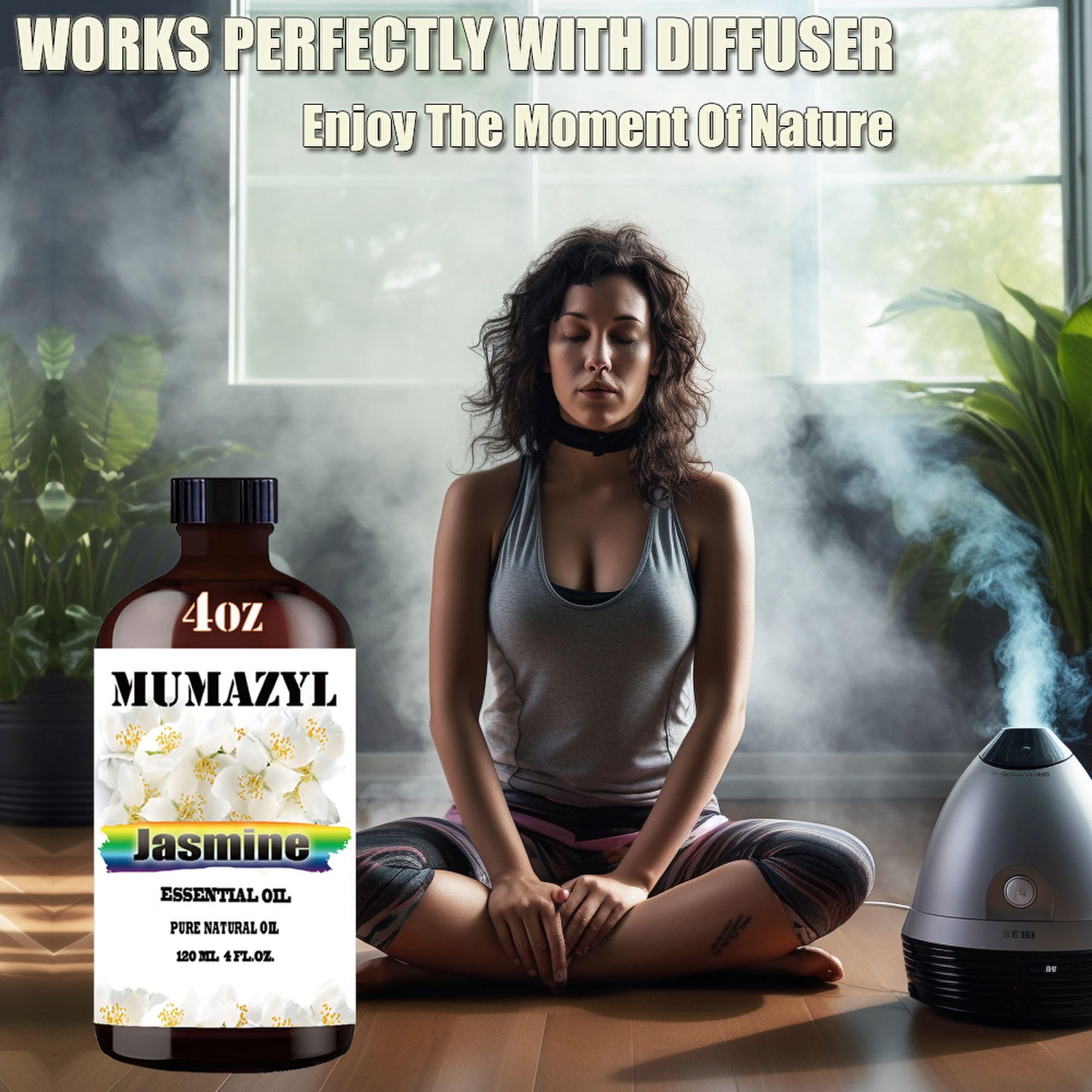 Close-up of Jasmine essential oil dropper