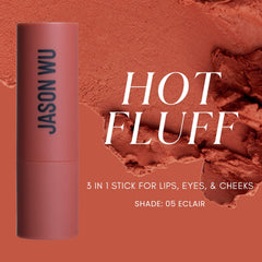 Jason Wu Hot Fluff compact demonstrates 3-in-1 versatility for lips, cheeks, and eyes