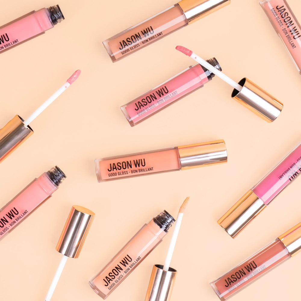 Jason Wu Good Gloss Raspberry Sorbet lip look with soft shine.