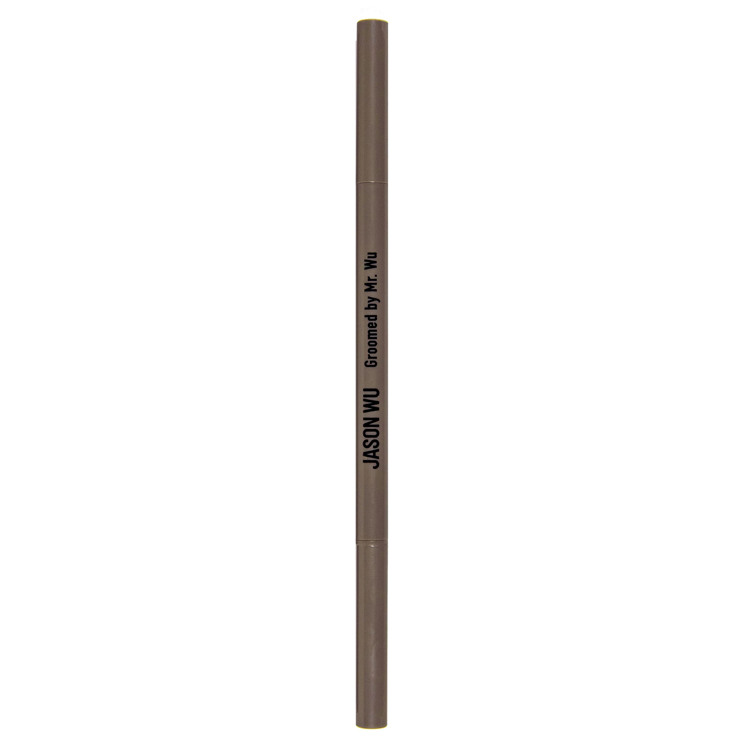 Jason Wu brows in lifestyle shot after using Groomed By Mr. Wu pencil.