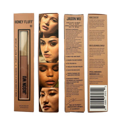Jason Wu Honey Fluff Lip Cream Wu Me swatch lips for a soft matte finish.