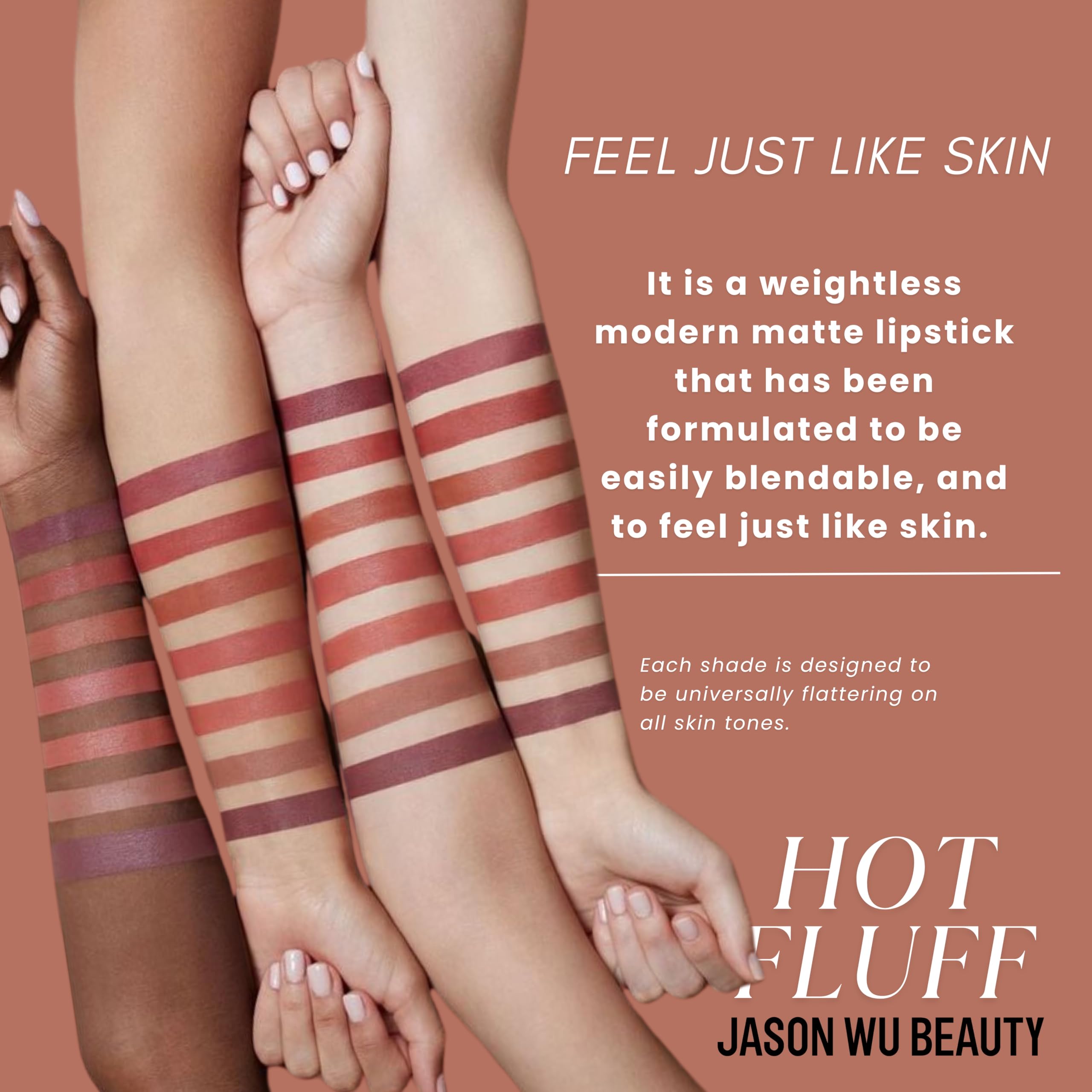 Jason Wu Hot Fluff Nutmeg Spice eye-shadow swatch for cohesive color.