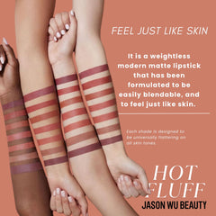 Jason Wu Hot Fluff eyeshadow swatch in Sugar Cookie for soft, blendable color.