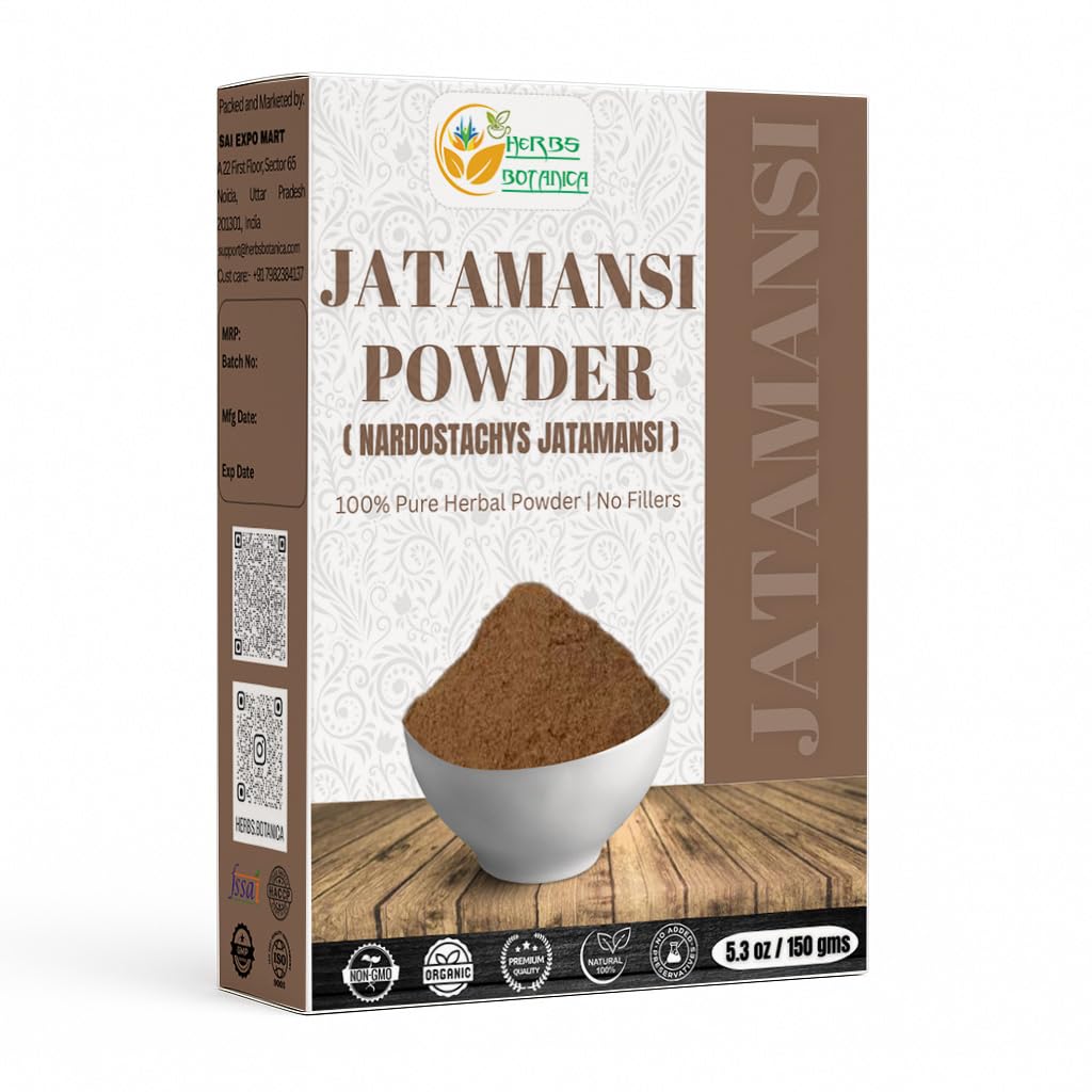 Fine Jatamansi root powder close-up