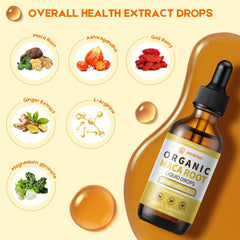Two-bottle packaging and label display for Javeriah Maca Root Drops