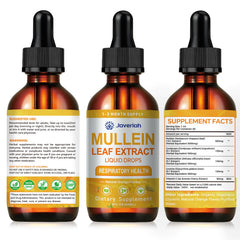Dropper bottle and 2oz packaging of Javeriah Mullein Drops