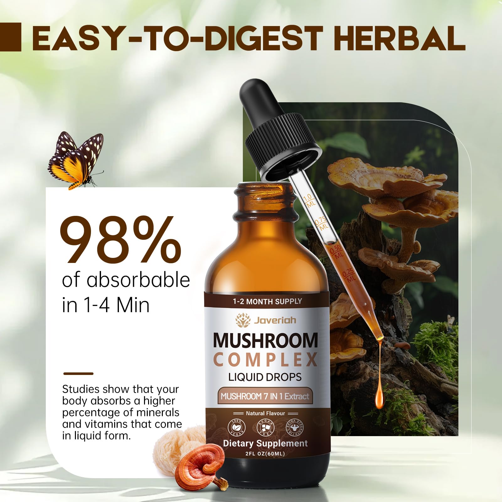 Shiitake mushroom extract tincture