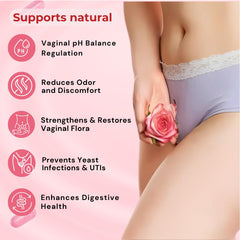 Concept illustrating vaginal pH balance with probiotic support