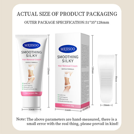 Jazalz bikini area application shows precise depilation for bikini line