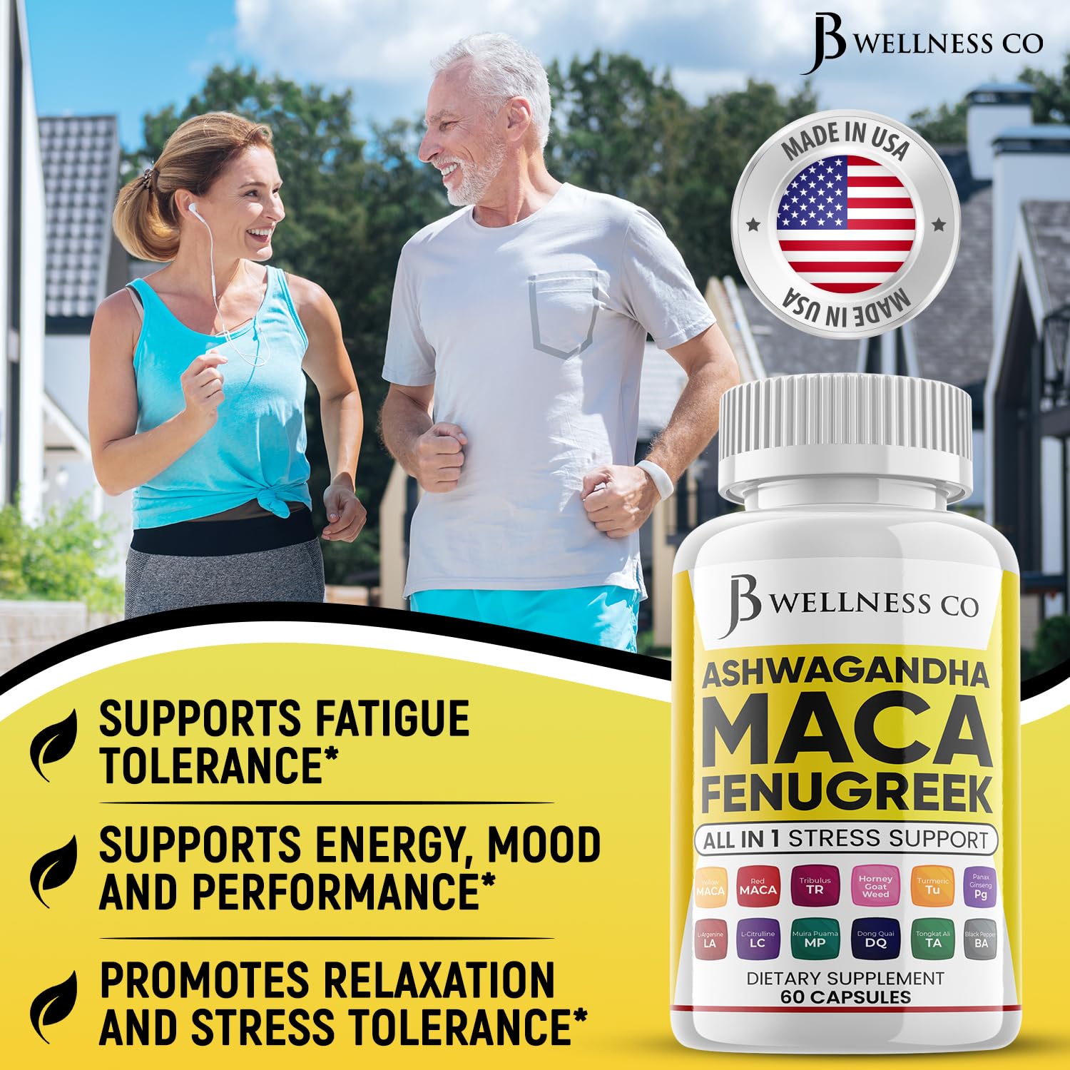 Ashwagandha Maca Fenugreek ingredients blend image