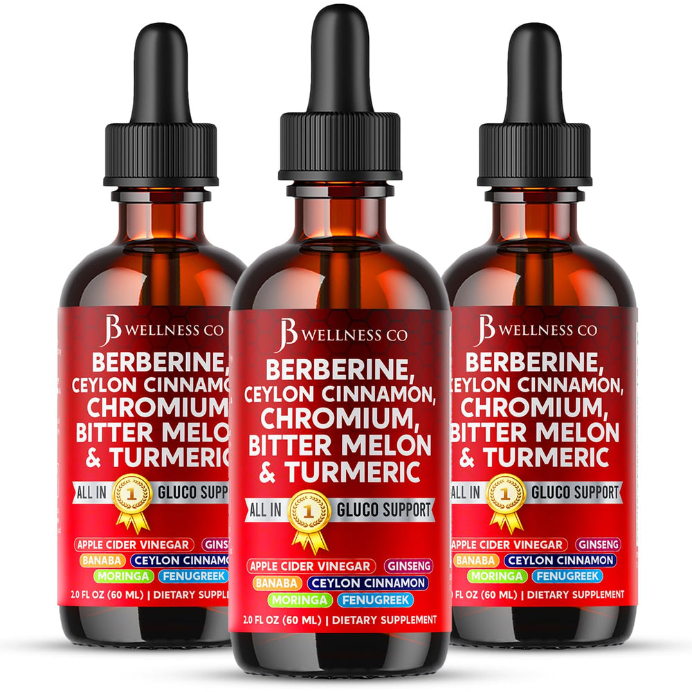 JB Wellness Co berberine cinnamon liquid drops for daily balance