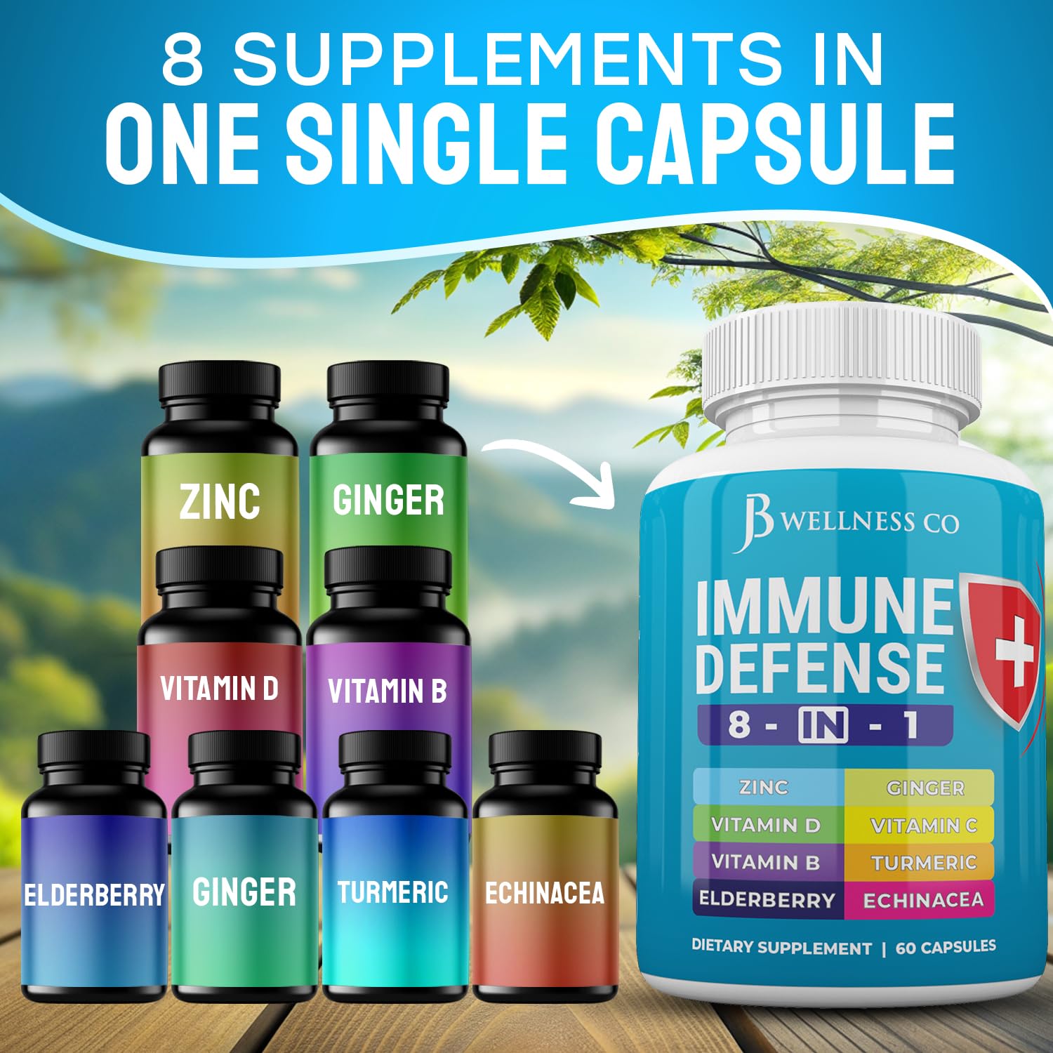 Two-pack box of JB Wellness Co Immune Support