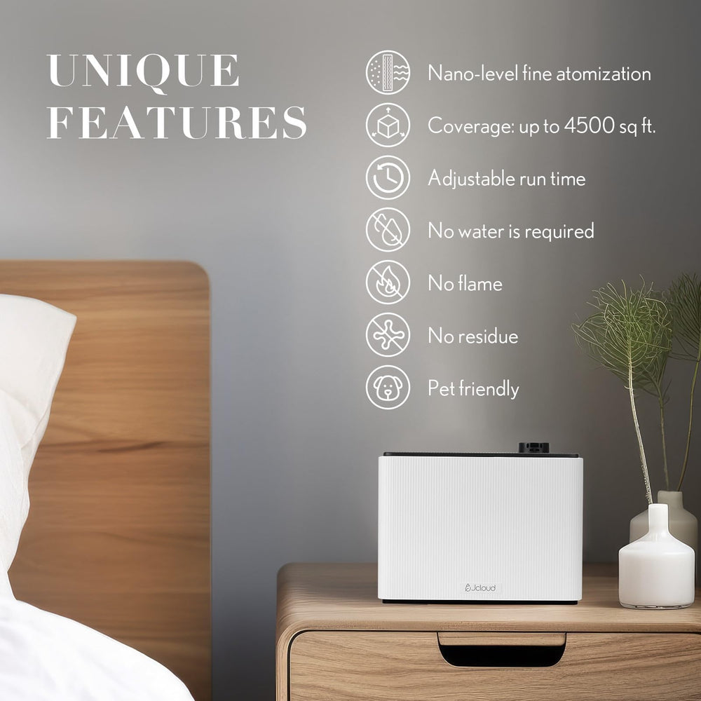 Smartphone Bluetooth app setup for JCLOUD diffuser