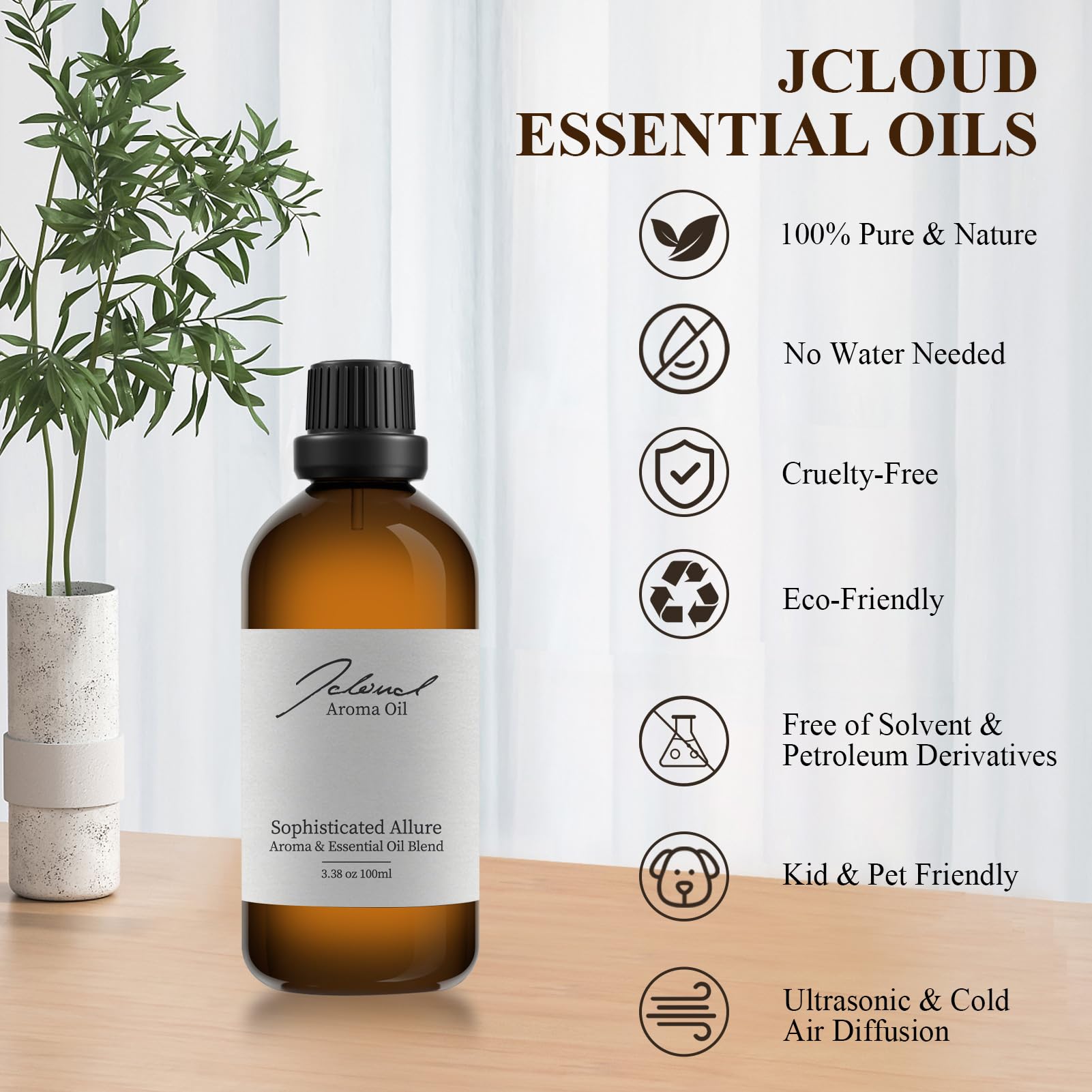 Premium natural essential oils with no additives, water, or alcohol