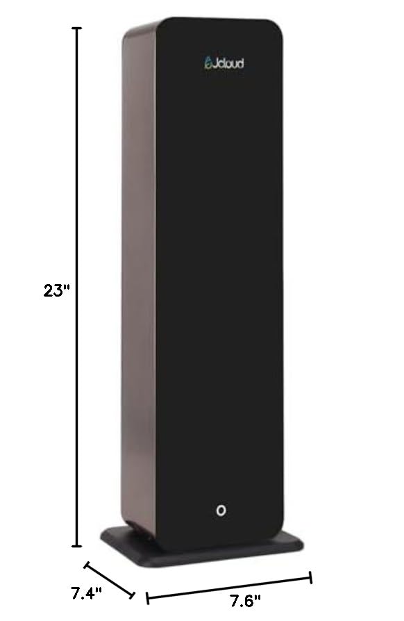 Luxurious black floor-standing scent diffuser in modern space