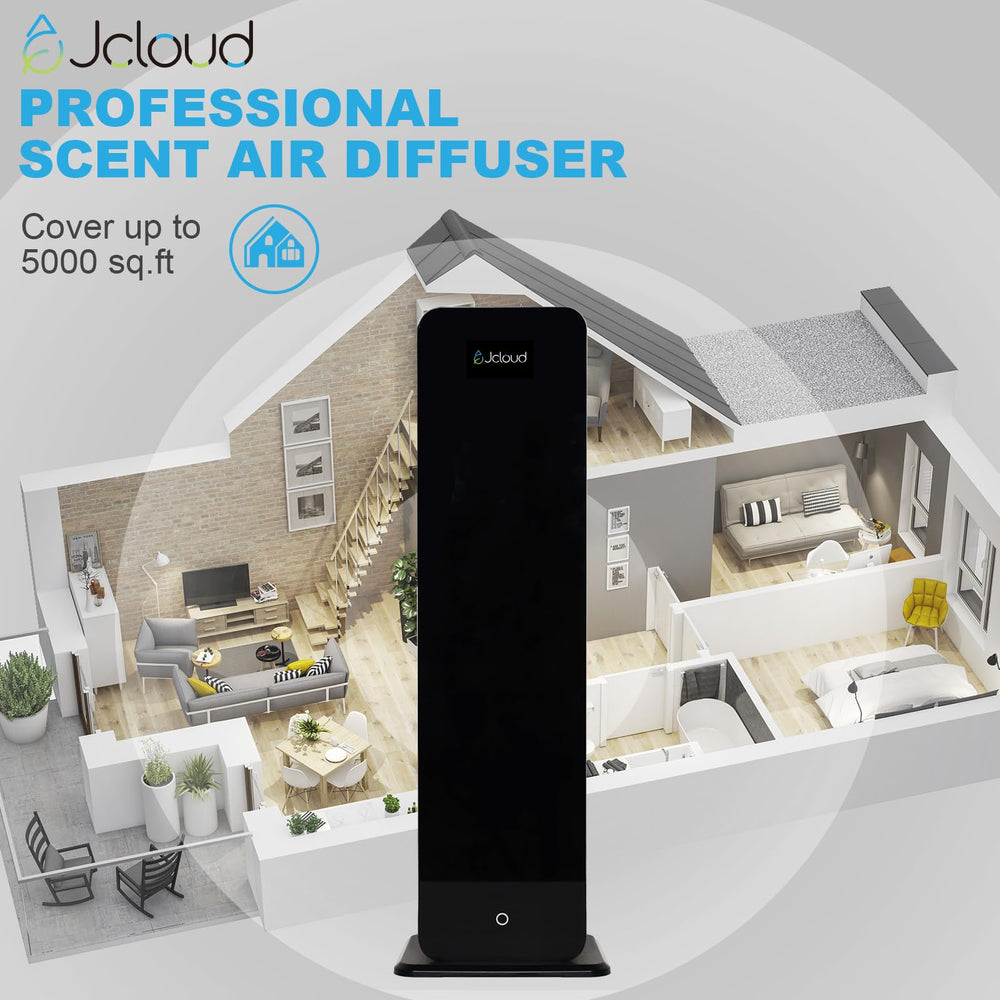 Wall-mount and floor-standing design options for JCLOUD diffuser
