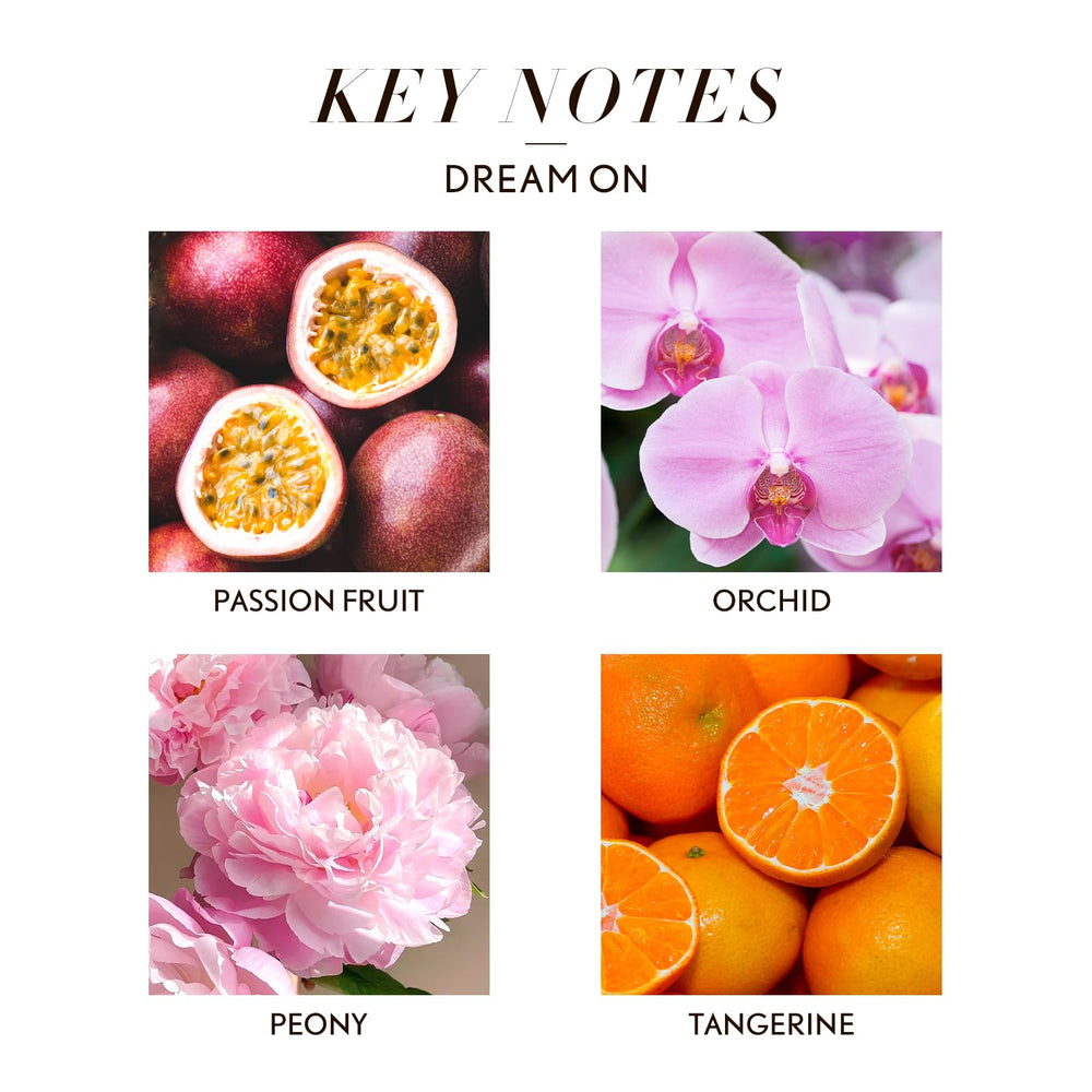 JCLOUD Dream On heart notes image blends jasmine, peony, and orchid for a luxurious floral center