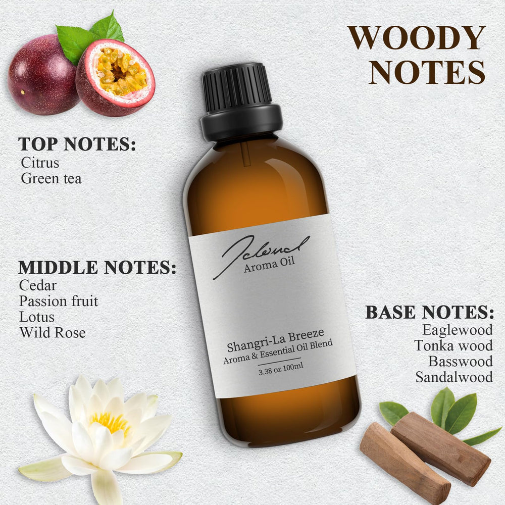 Shangri-La Breeze diffuser oil bottle with label